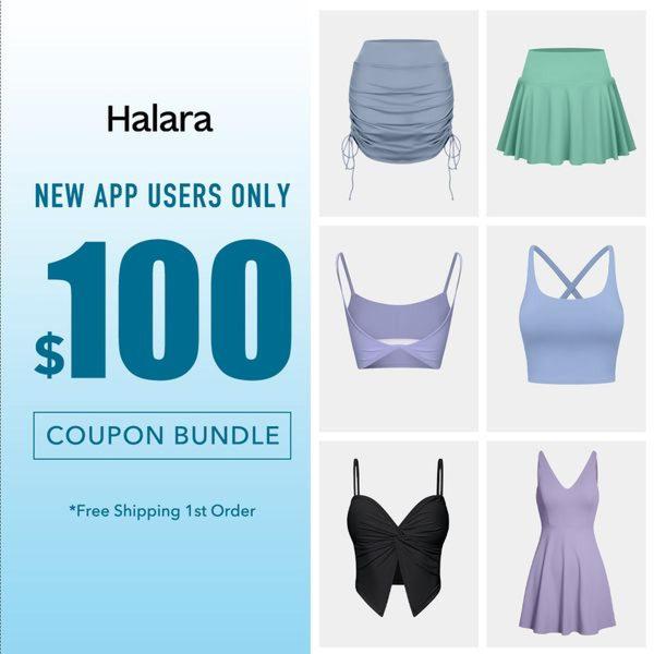 activewear, workout clothes, athletic wear, fitness clothing, gym clothes, sports bras, athletic skirts, bundle offer, free shipping, minimalist, fresh, trustworthy, blue, neutral